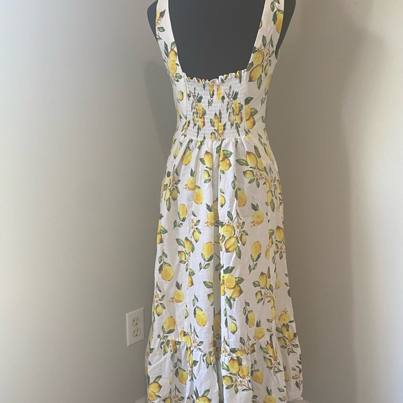 Cynthia Rowley Lemon Patterned White Maxi Dress - Picture 3 of 5